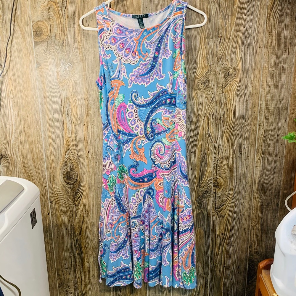 RALPH LAUREN Colorful Midi Dress